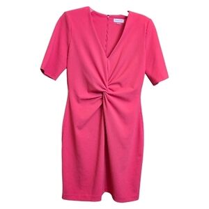 Elegant Pink Short Sleeve Dress